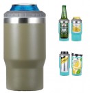 4 i 1 boks & flaskeisolator i rustfritt stål - 400ml - toveislokk - SUS-isolert bokskjøler, ølflaskeholder - Olivengrønn thumbnail