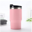 4 i 1 boks & flaskeisolator i rustfritt stål - 400ml - toveislokk - SUS-isolert bokskjøler, ølflaskeholder - Rosa  thumbnail
