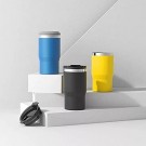 4 i 1 boks & flaskeisolator i rustfritt stål - 400ml - toveislokk - SUS-isolert bokskjøler, ølflaskeholder - Farge Azure thumbnail