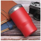 4 i 1 boks & flaskeisolator i rustfritt stål - 400ml - toveislokk - SUS-isolert bokskjøler, ølflaskeholder - Rød thumbnail