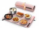 Elektrisk Matoppvarmingsmatte - elektrisk oppvarmingsbrett i silikon med 4 temperatur nivåer - Farge - Pink thumbnail