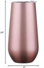 200ml champagneglass i rustfritt stål med lokk - Dobbeltveggisolert - Perfekt for vin, drinker, champagne thumbnail
