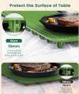 Elektrisk Matoppvarmingsmatte - elektrisk oppvarmingsbrett i silikon med 4 temperatur nivåer - Farge - Light Green thumbnail