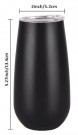 200ml champagneglass i rustfritt stål med lokk - Dobbeltveggisolert - Perfekt for vin, drinker, champagne thumbnail