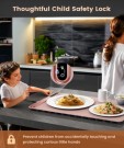 Elektrisk Matoppvarmingsmatte - elektrisk oppvarmingsbrett i silikon med 4 temperatur nivåer - Farge - Pink thumbnail