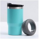 4 i 1 boks & flaskeisolator i rustfritt stål - 400ml - toveislokk - SUS-isolert bokskjøler, ølflaskeholder - Lys Blå thumbnail