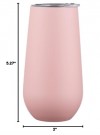 200ml champagneglass i rustfritt stål med lokk - Dobbeltveggisolert - Perfekt for vin, drinker, champagne thumbnail