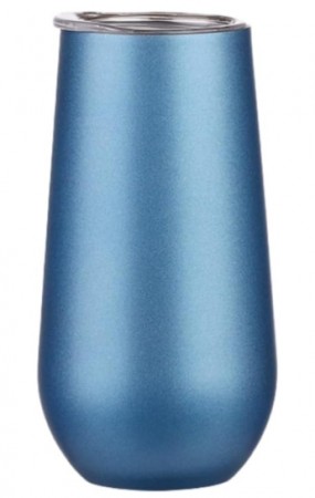 200ml champagneglass i rustfritt stål med lokk - Dobbeltveggisolert - Perfekt for vin, drinker, champagne